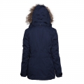 100% Polyester Europe Fashion Pading Long Jacket With Real Fur Hood
