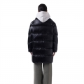 Woman Mandarin Collar With Stopper Cozy Fluffy Puffer Shinny Puffer Duck Down Jacket For Winter