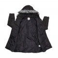 Women Fashion Design Casual Style Duck Down Long Jacket With Detachable Fake Fur Hood