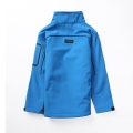 Seamless zipper kids soft shell with stand collar