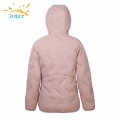 Girls Quilt Padding Jacket With Non-detachable Hood