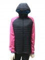 China manufacture custom hybrid two tone long sleeve padded jacket