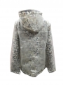 Wholesale Fashionable  Women Raincoat PU Fabric With Fashion Printing Linen Lining Waterproof Jacket