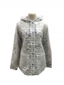 Wholesale Fashionable  Women Raincoat PU Fabric With Fashion Printing Linen Lining Waterproof Jacket