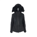 High Quality Fashionable Black Warm Thick Women′s Padding Jacket Puffer Jacket with Fur Hood