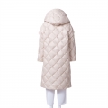 New Arrival Elegant Ladies Long Collapsible Sleeve Diamond Sewing Duck Down Coat For Winter