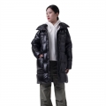 Woman Mandarin Collar With Stopper Cozy Fluffy Puffer Shinny Puffer Duck Down Jacket For Winter