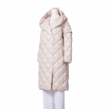 New Arrival Elegant Ladies Long Collapsible Sleeve Diamond Sewing Duck Down Coat For Winter